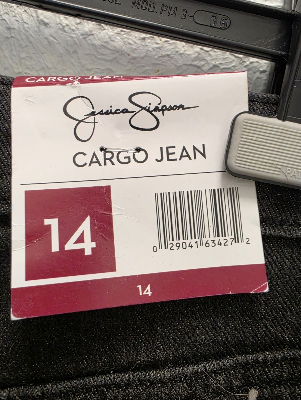 Jessica Simpson Washed Black Cargo Jeans - Picture 12 of 14